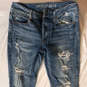 American Eagle Distressed Stretch Jeans - Size 0